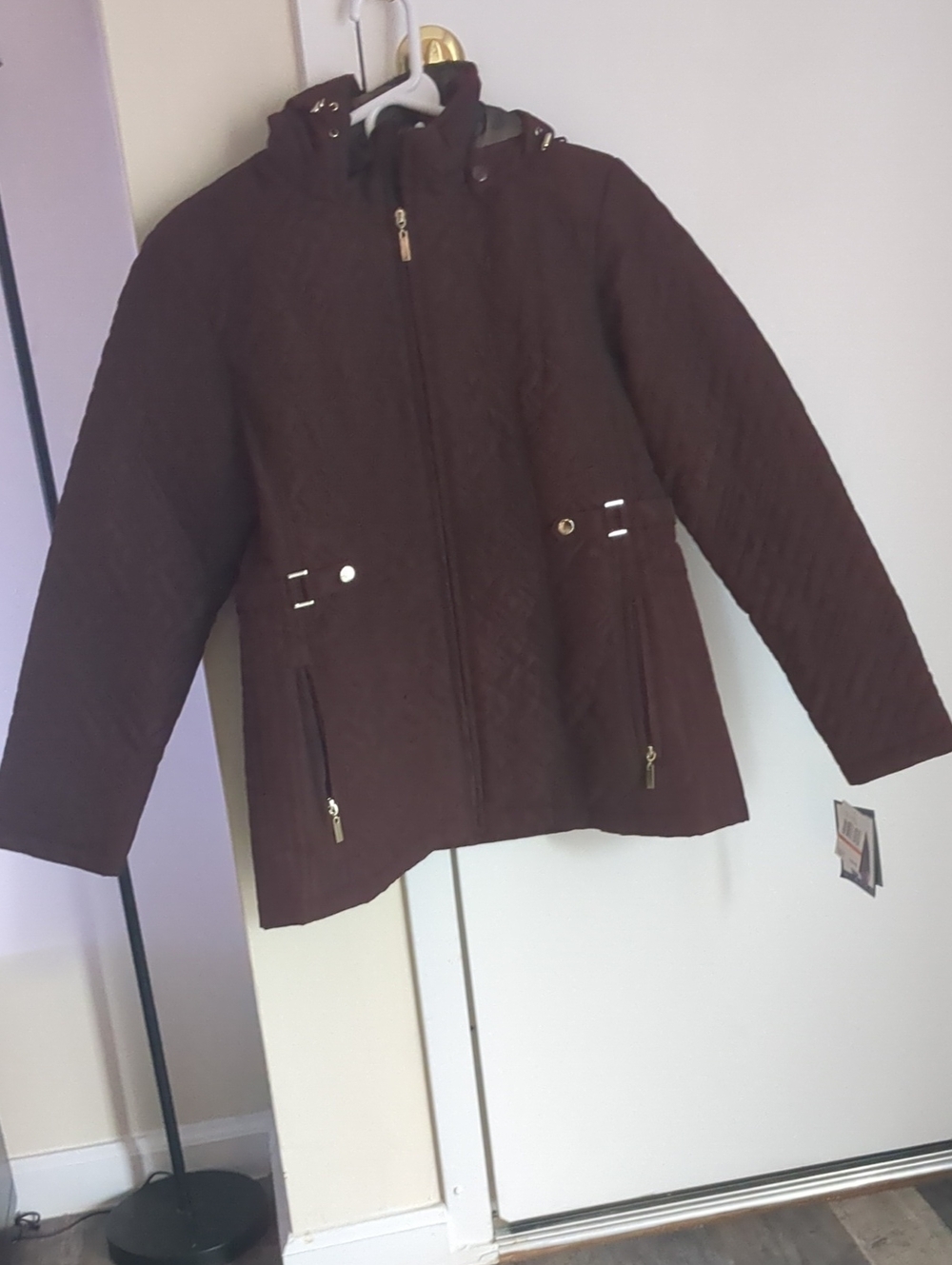 giacca Quilted Puffer Jacket in Dark Brown
